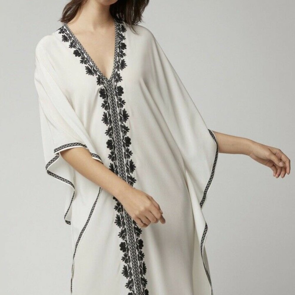 NWT Marie France Van Damme Silk Kaftan One Size